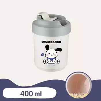 380/480 мл Кружка для воды из нержавеющей стали Мультяшный кот Паттан Бутылка для воды для кофе для напитков Кофейный стакан для чая Вакуумные чашки 14cm