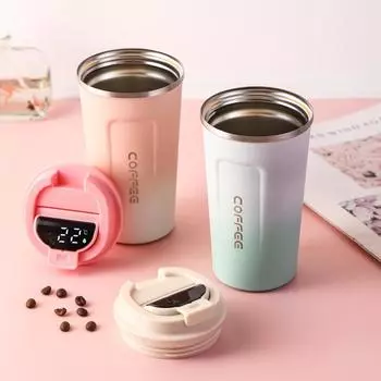 380/510ml Smart Thermos Bottle Travel Coffee Cup LED Temperature Display Thermal Mug Portable Insulated Tumbler Vacuum Flasks 380ML