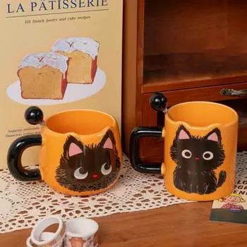 380 мл/400 мл керамическая кофейная чашка креативная мультяшная кружка с животными посуда для питья керамические кружки мяу посуда для питья Style 1