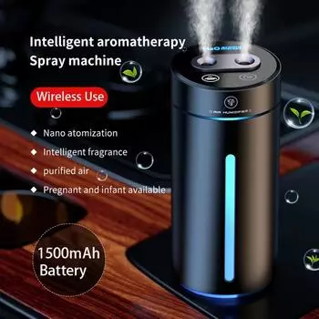 380 мл двойной распылитель автомобильный увлажнитель воздуха USB зарядка мини эфирное масло диффузор с подсветкой беспроводной автомобильный арома увлажнитель