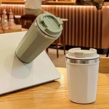 380 мл кофейная чашка с крышкой Питье Ржавчина Практичный Легкий для переноски бутылка воды для офиса 380ML зелёный