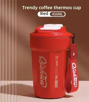 380 мл кружка для кофе из нержавеющей стали термокружка для путешествий герметичная термокружка для чая кофе офисный термос в деловом стиле 380ML чёрный
