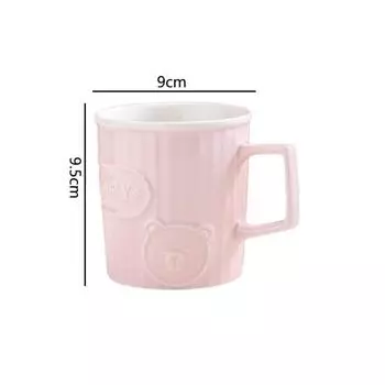 380 мл кружка с милым рисунком медведя, бытовая посуда для напитков, креативная керамическая чашка в скандинавском стиле, чашки для молока, кофе, сока, термостойкая кружка для чая 1pcs