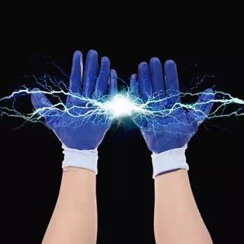 380 В изоляционные перчатки, защитные перчатки от электричества, резиновые нескользящие перчатки для электриков, защитные перчатки жёлтый