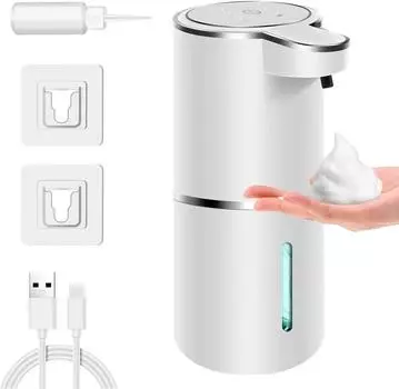 380ml Automatic Soap Dispenser Touchless Foaming Soap Dispenser USB Rechargeable Electric 4 Level Adjustable Foam Soap Dispenser 380ml белый