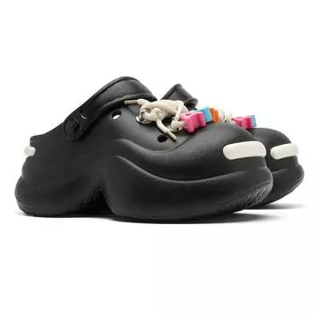 3822 star hole shoes women s thick soles increase height and open smile big head slippers non-slip ugly and versatile cool slippers 35/36