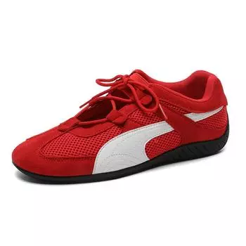3833 red mouthless male and female couples summer mesh sports low-top flat-bottomed casual sports shoes 35~ Female size