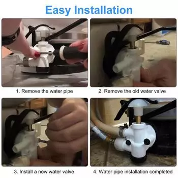 385314349 Комплект клапана для воды в туалете для автофургона, комплект для ремонта туалета для прицепа, для педального смыва туалетов для кемпера, прицепа, лодки Dometic Sealand белый