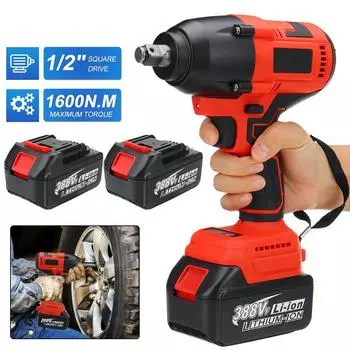 388VF 1200 Нм Электрический ударный гайковерт Бесщеточный ключ Перезаряжаемый литий-ионный аккумулятор 1/2 дюйма для автомобильных шин Беспроводные электроинструменты Only machine