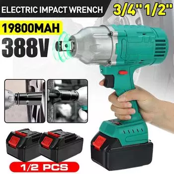 388vf 3/4 дюйма, бесщеточный аккумуляторный электрический ударный гайковерт, электроинструмент 1900 нм с литиевой батареей 19 800 амч.