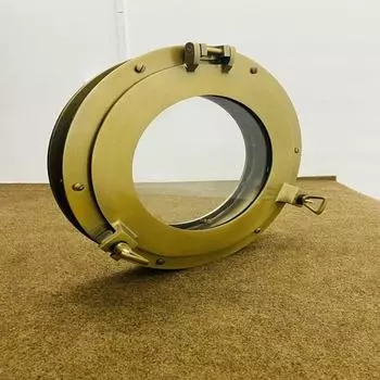 38,1 см канал Лодка Иллюминатор Окно Античная Коричневая Дверь Окно Стеклянный Иллюминатор Домашний Декоративный Иллюминатор