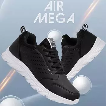 38-45 Черная повседневная спортивная обувь Повседневная мужская обувь Легкие повседневные кроссовки с мягкой подошвой 38 прохладный черный