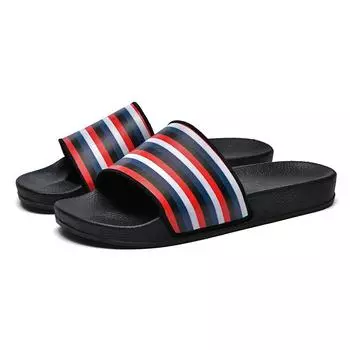 38-45 Модные летние домашние тапочки для мужчин Дизайнерские роскошные сандалии Повседневная пляжная обувь для мальчиков Tnis Masculino Бесплатная доставка 38 чёрный