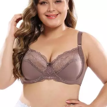 38-46 Большие размеры, модный женский кружевной бюстгальтер без косточек с цветочным принтом, сексуальный ультратонкий бюстгальтер с глубоким V-образным вырезом без подкладки, бюстгальтер пуш-ап на косточках, ультратонкое нижнее белье 38/85D белый