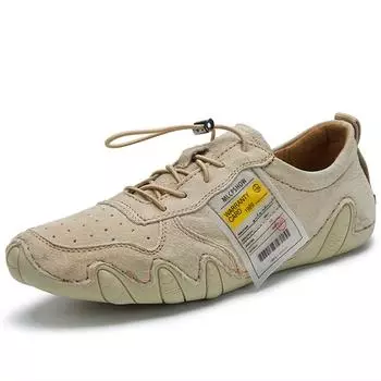 38-46 сезон, мужские повседневные кожаные туфли Four Seasons, кожа свиньи, свинины, резиновая, с мягкой подошвой, с матовой защитой от запаха, обувь большого размера для вождения автомобиля 38 серый