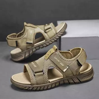 38-46 Summer Sandal Slipper Men s Outdoor Luxus Designer Tnis Masculino Casual Water Beach Driving Shoes Boy Slipper Platform 38 серый