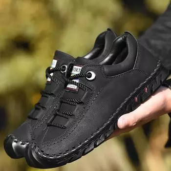 38-46Повседневные кожаные лоферы. Мужские мягкие и удобные туфли для вождения. Мужские туфли на плоской подошве. 38 чёрный