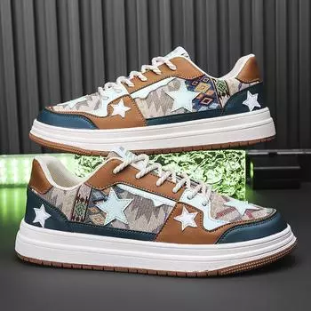 38-47 Большие размеры Мужская парусиновая обувь Студенческая молодежная повседневная обувь для сноубординга Спортивная трендовая обувь One Shoe Маленькие белые туфли 38