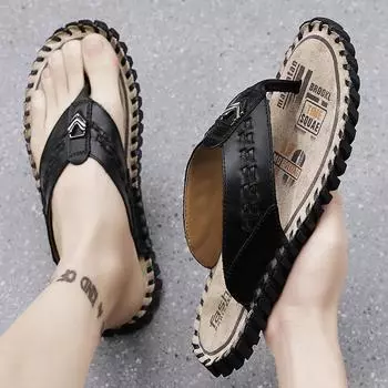 38-48 Модные летние роскошные домашние тапочки для мужчин Дизайнерская пляжная обувь для мальчиков Tnis Masculino Шлепанцы Крутые Бесплатная доставка 38 чёрный