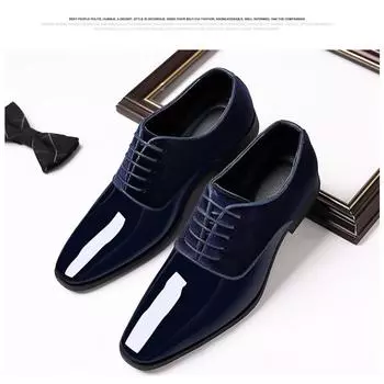 38-49 Мужские деловые кожаные туфли большого размера. Легкие и элитные трендовые мужские одинарные туфли с низким вырезом в британском стиле, остроконечные свадебные туфли для жениха. 44