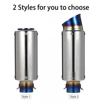 38-51 мм универсальный мотоцикл выхлопной трубы хвост ремонтный глушитель серебряный