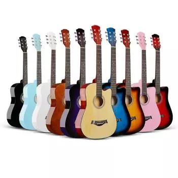 38-дюймовая народная акустическая гитара для начинающих, практикующая гитару и популярную гитару