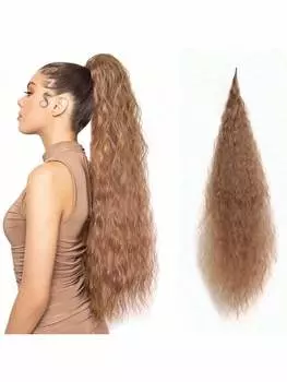 38-дюймовый синтетический конский хвост, гибкий, обернутый вокруг хвоста, длинный, волнистый, многослойный, синтетический, натуральный, искусственный, накладные волосы для женщин 38inch