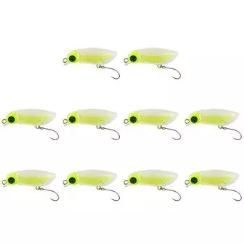 38 мм 2,3 г насекомое микроприманка светящаяся мини плавающая приманка для ловли форели (зеленый) #F