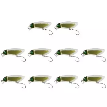 38 мм 2,3 г насекомое микроприманка светящаяся плавающая приманка для ловли форели (Темно-зеленый) Делавэр