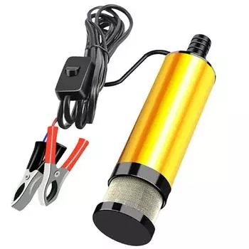 38 мм автомобильный электрический масляный насос 12 В 24 В корпус из алюминиевого сплава постоянного тока небольшой погружной насос для перекачивания дизельного масла, воды, погружной