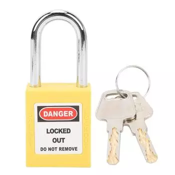 38 мм Блокировка Блокировка Изоляция Безопасность Инженерное LOTO Навесной Замок для Машиностроения Желтый жёлтый