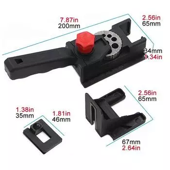 38 шт., зажим для позиционирования сверления по дереву, цветная коробка, набор инструментов для ограничения сверла 3-12 мм 38pc