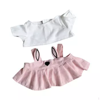 38 см кукольная юбка на подтяжках футболка комплект, наряды, модные удобные костюмы очаровательные