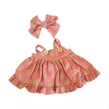 38 см Кукольная Одежда DIY Стильный Фото Реквизит Одежда Аксессуары Замена Платья pink and hair clips