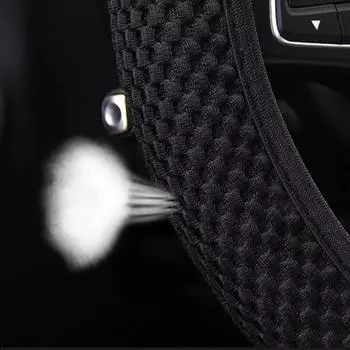 38cm Universal Elastic Skid Proof Steering-Wheel Covers Sandwich Fabric Handmade Steering Wheel Four Season Auto Car Styling чёрный