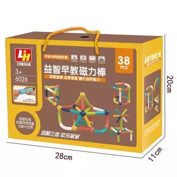 38pcs Magnetic Sticks Children s Educational Toys Kindergarten Early Education Building Blocks Assembly Boys and Girls Gifts