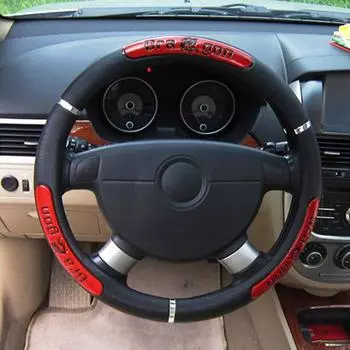 38см Светоотражающая искусственная кожа Китай Дракон Чехол на руль Защитный чехол синий