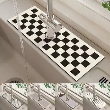 38x13,8 см коврик для слива крана быстросохнущий коврик для столешницы в ванной комнате диатомовая грязь абсорбирующая прокладка