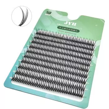 390 шт., натуральные кластерные ресницы Diy, высокое качество, рыбий хвост, шелковые накладные ресницы, накладные ресницы «ласточкин хвост», наращивание ресниц, макияж C&0.07mm&11mm