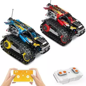 391 шт. Technic RC Tracked Stunt Racer APP Remote Control Building Block Vehicle Creator Car Bricks China