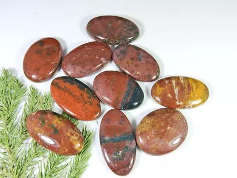 391Cts. Натуральный кровавик ручной работы овальный кабошон россыпью драгоценный камень 10 шт. лот RQ-784