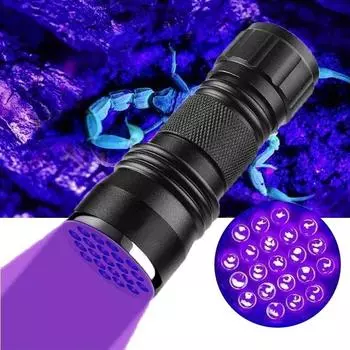 395 нм УФ-фонарик Blacklight Zoomable USB перезаряжаемый УФ-свет Ультрафиолетовый фонарик для детектора мочи домашних животных Отверждение смолы