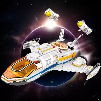 397 шт., космическая серия, научная фантастика, космический челнок, астронавт, детские строительные блоки, игрушка в подарок, без коробки