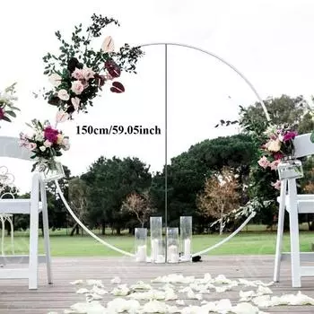39,37-дюймовая арка для украшения вечеринки в форме кольца из воздушных шаров (можно свободно сочетать с украшением из воздушных шаров), Декор свадебной вечеринки, Товары для декора вечеринки белый