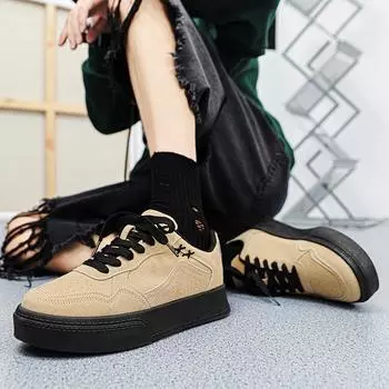 39-44 Fashion High Quality Board Shoes for Men s Sneakers Luxus Designer Tnis Masculino Platform Casual Non-slip Free Shippin 39 чёрный