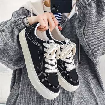 39-44 Four Seasons New Low Top Casual Fashion Simple Lace-up Board Shoes Sports Youth Skateboard Shoes Men s Shoes 39