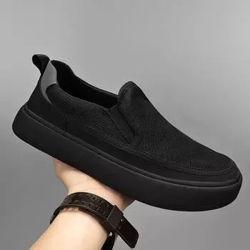 39-44 Летние новые мужские низкие сетчатые дышащие модные мужские туфли корейской версии с чехлом для ног и одной педалью повседневные одинарные туфли 39