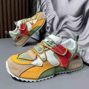 39-44 Модная мужская обувь для отдыха на открытом воздухе Tenis Masculino Luxus Дизайнерская мужская обувь на платформе Повседневная обувь для мальчиков Износостойкая 39 чёрный