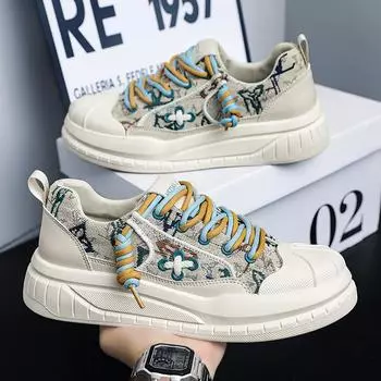 39-44 Модные кроссовки для мужчин на открытом воздухе Кроссовки повседневные роскошные дизайнерские теннисные туфли на платформе для мальчиков Износостойкие 39 белый