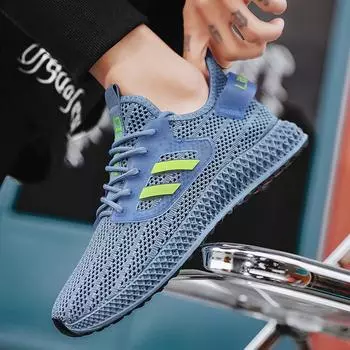 39-44 Мужская обувь, дышащая и универсальная летняя повседневная обувь, спортивная обувь 39 чёрный